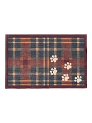 Howler & Scratch Blue Plaid Paws Mat - Image 2 of 4