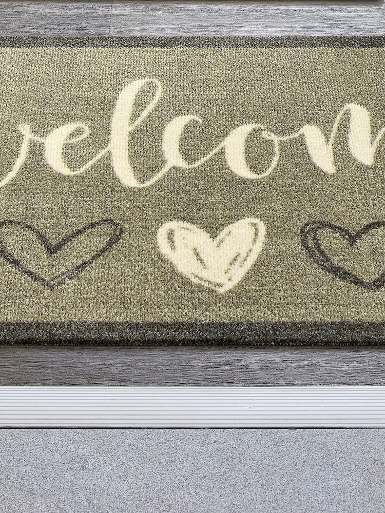 My Mat Sage Green Welcome Hearts Mat - Image 4 of 4 My Mat Sage Green Welcome Hearts Mat - Image 4 of 4