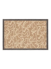 Howler & Scratch Beige Outlined Cats Mat - Image 2 of 4