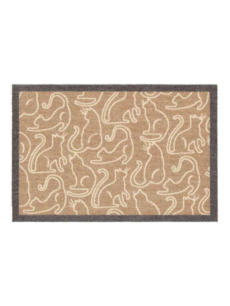 Howler & Scratch Beige Outlined Cats Mat - Image 2 of 4