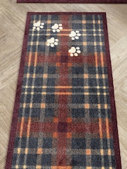 Howler & Scratch Blue Plaid Paws Runner - Image 1 of 4