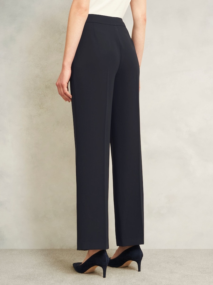 Hobbs Blue Petite Petite Mel Wide Trousers - Image 2 of 4