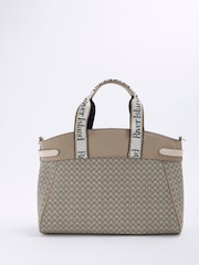 River Island Brown Panelled Webbing Handle Tote Bag - Image 2 of 6