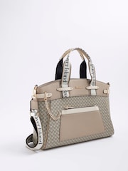 River Island Brown Panelled Webbing Handle Tote Bag - Image 3 of 6
