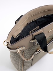 River Island Brown Panelled Webbing Handle Tote Bag - Image 4 of 6