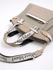 River Island Brown Panelled Webbing Handle Tote Bag - Image 5 of 6