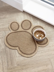 Howler & Scratch Beige Paw Food Mat - Image 1 of 4