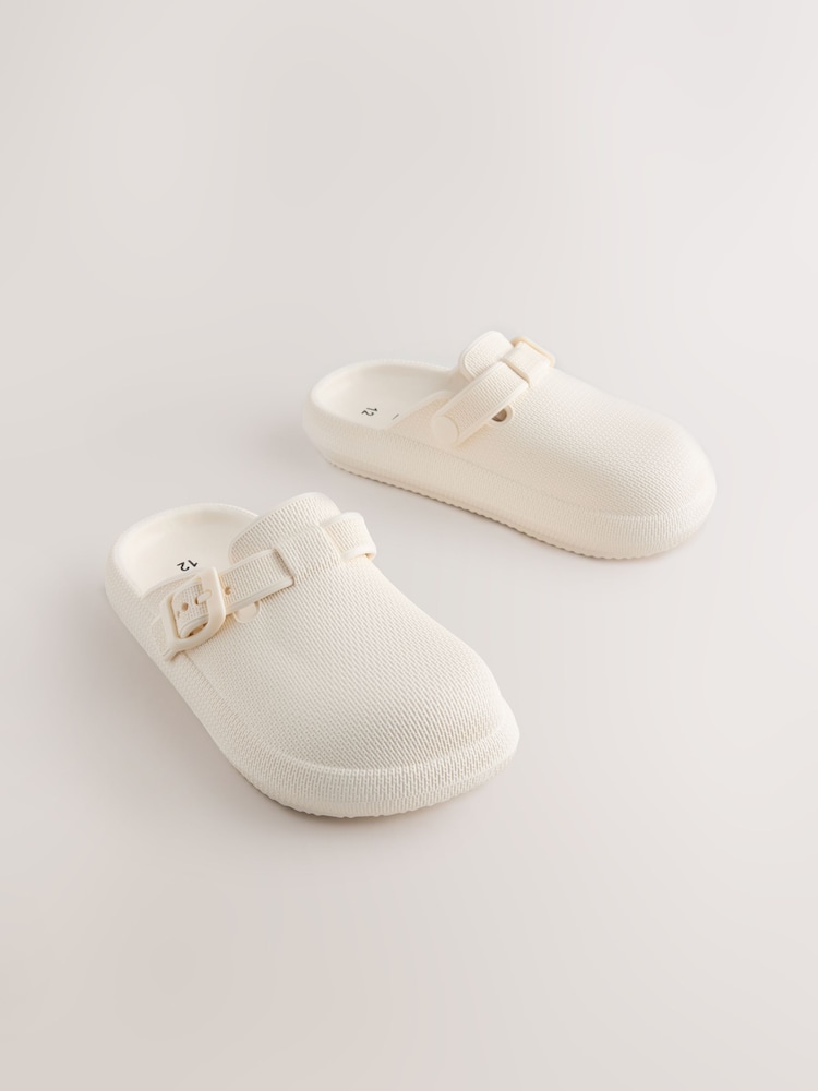 Cream Buckle Clogs - Image 1 of 6 Cream Buckle Clogs - Image 1 of 6