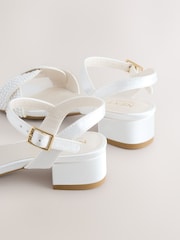 White Pearl Effect Heeled Sandals - Image 5 of 5