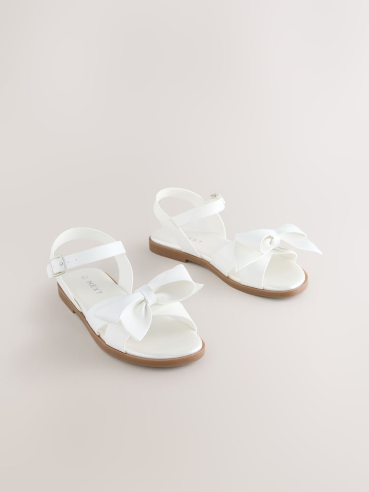 White Bow Sandals - Image 1 of 5