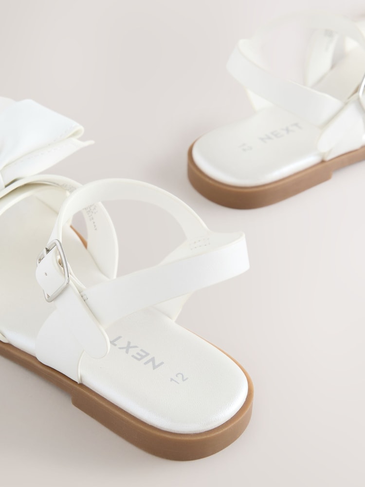 White Bow Sandals - Image 5 of 5