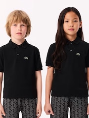 Lacoste Black Petit Piqué Logo Polo Shirt - Image 1 of 3