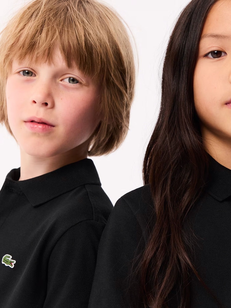 Lacoste Black Petit Piqué Logo Polo Shirt - Image 3 of 3