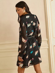 Love & Roses Jacquard Animal Mini Shirt Dress - Image 4 of 4
