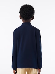 Lacoste Blue Long Sleeve Piqué Logo Polo Shirt - Image 2 of 7