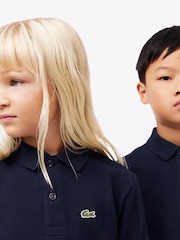 Lacoste Blue Petit Piqué Logo Polo Shirt - Image 3 of 4
