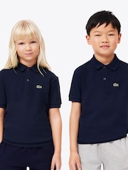 Lacoste Blue Petit Piqué Logo Polo Shirt - Image 4 of 4