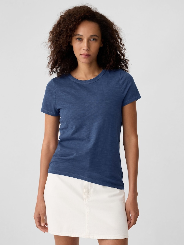 Gap Navy Blue Cotton Short Sleeve Crew Neck T-Shirt - Image 1 of 5