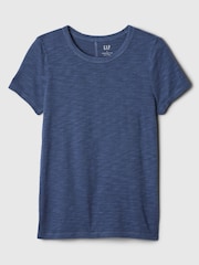 Gap Navy Blue Cotton Short Sleeve Crew Neck T-Shirt - Image 5 of 5