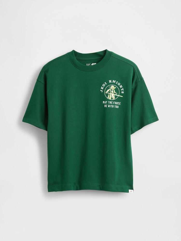Gap Green Star Wars Graphic T-Shirt (4-13yrs) - Image 1 of 3