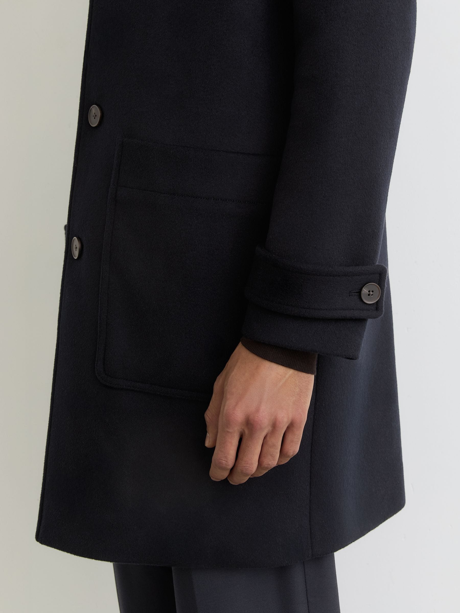Buy Reiss Navy Planter Wool-Blend Hooded Duffle Coat from the Next