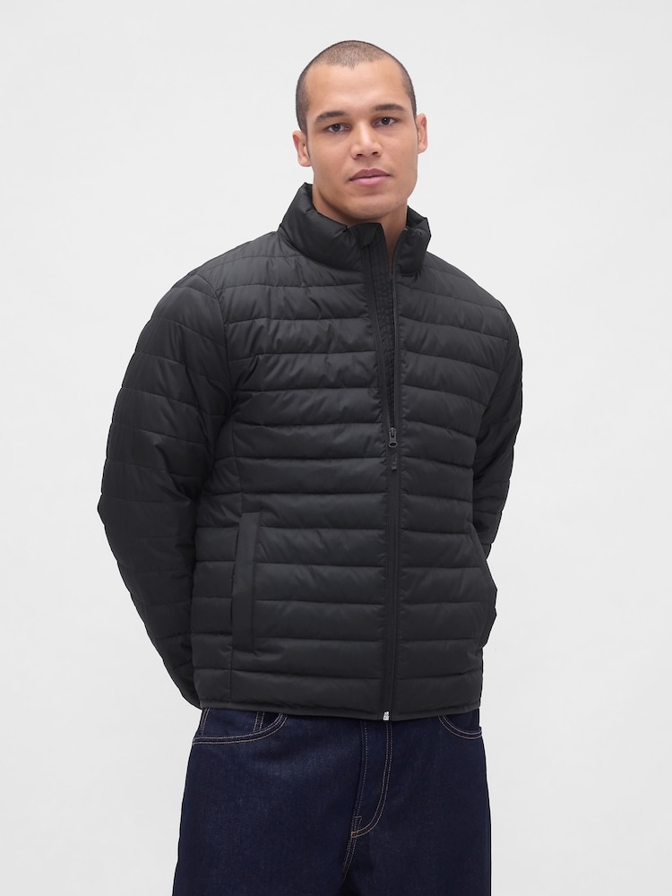 Gap Black Relaxed Cold Control Puffer Jacket - Image 1 of 4
