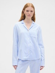Gap Blue Flannel Pyjama Shirt - Image 1 of 4