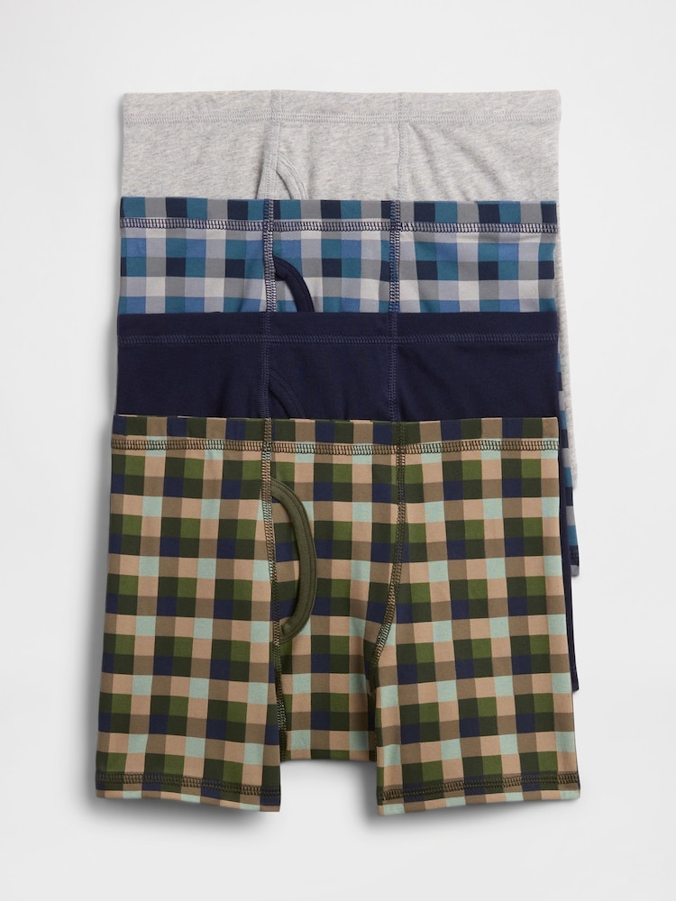 Gap Grey Multi Boxer Briefs 4-Pack (2-2mths) - Image 1 of 1 Gap Grey Multi Boxer Briefs 4-Pack (2-2mths) - Image 1 of 1