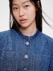 Chaqueta vaquera corta de tweed de Gap - Imagen 5 de 7