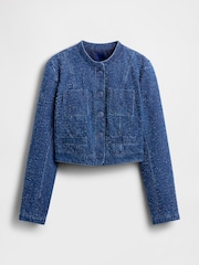 Chaqueta vaquera corta de tweed de Gap - Imagen 6 de 7