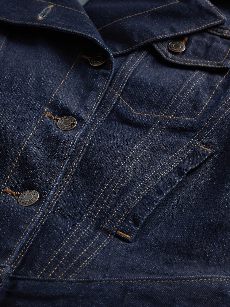 Gap GapStudio Dark Wash Blue Seamed Icon Denim Jacket - Image 6 of 6 Gap GapStudio Dark Wash Blue Seamed Icon Denim Jacket - Image 6 of 6