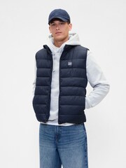 Gap Blue Relaxed ColdControl Puffer Vest - Image 1 of 5
