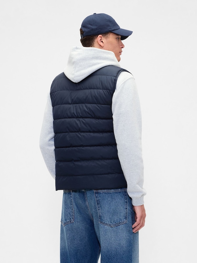 Gap Blue Relaxed ColdControl Puffer Vest - Image 2 of 5