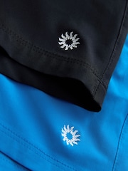 Black/Blue Motionflex 5 Inch Swim Shorts 2 Pack - Image 8 of 12