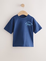 Blue/Navy/Green/Red/White Small Short Sleeve Graphic T-Shirts 5 Pack (3mths-7yrs) - Image 7 of 9