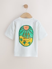 Green/Yellow Stamps Short Sleeve Graphic T-Shirts 4 Pack (3mths-7yrs) - Image 6 of 8