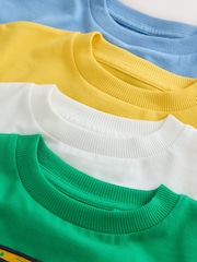 Green/Yellow Stamps Short Sleeve Graphic T-Shirts 4 Pack (3mths-7yrs) - Image 7 of 8