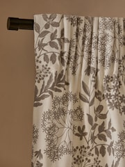 Natural Collection Luxe Floral Embroidered Pencil Pleat Lined Curtains - Image 1 of 5