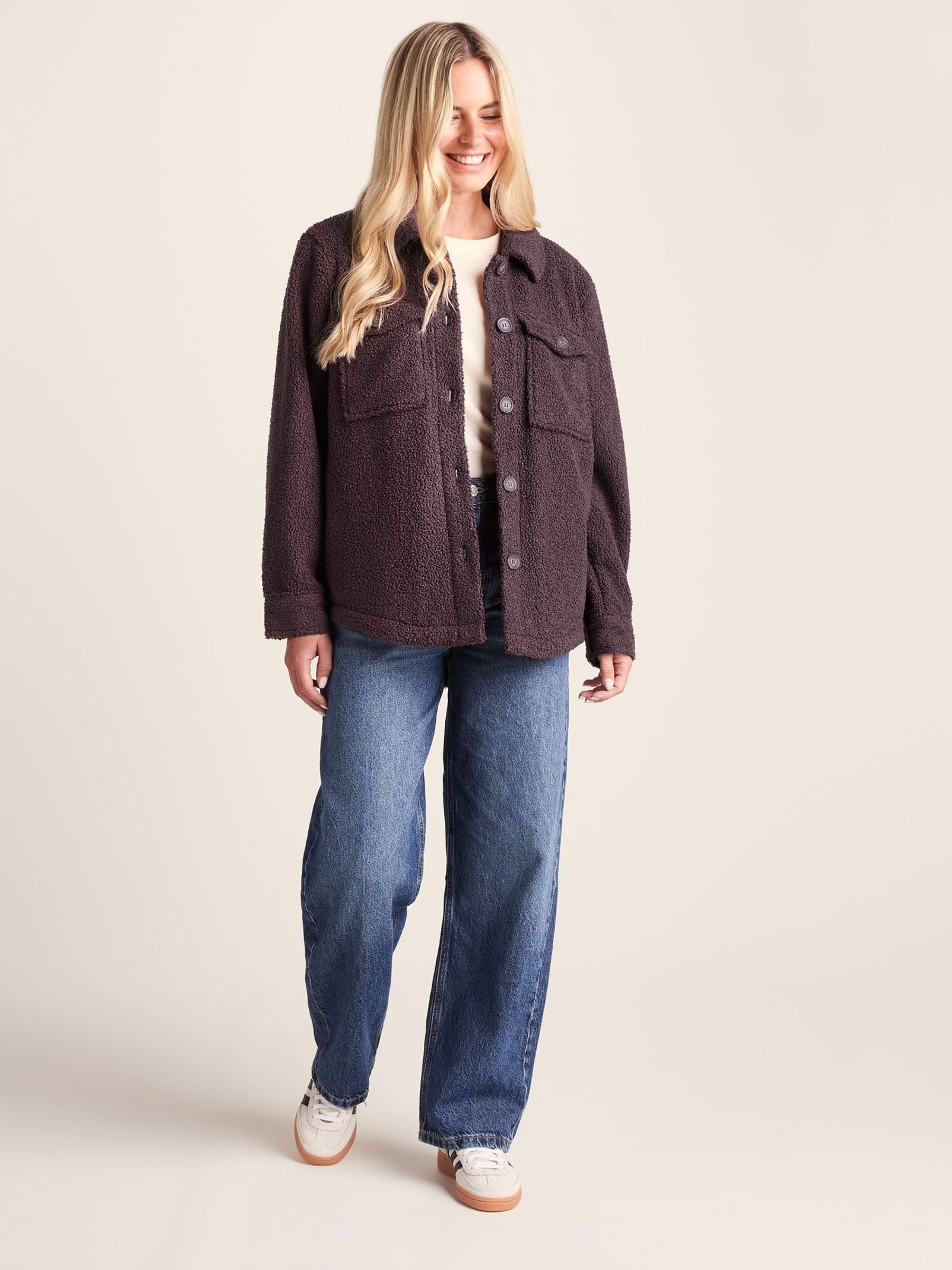 Buy Tog 24 Purple Maxine Supersoft Sherpa Fleece Shacket from Next USA