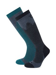 Tog 24 Black Mens Aprica Ski Socks 2 Pack - Image 1 of 2