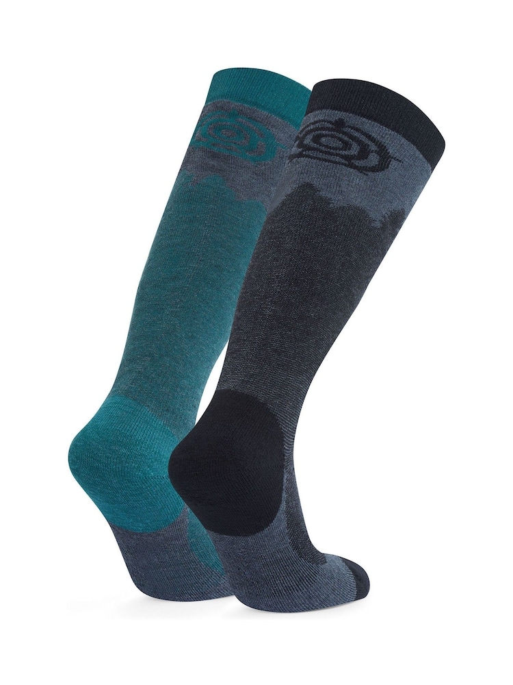 Tog 24 Black Mens Aprica Ski Socks 2 Pack - Image 2 of 2