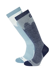 Tog 24 Blue Womens Aprica Ski Socks 2 Pack - Image 1 of 2