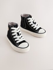Black/Animal Wide Fit (G) High Top Trainers - Image 2 of 6