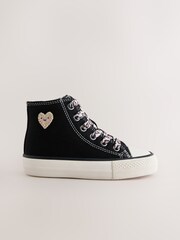 Black/Animal Wide Fit (G) High Top Trainers - Image 3 of 6