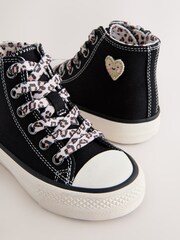 Black/Animal Wide Fit (G) High Top Trainers - Image 6 of 6