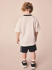 Navy/White Sporty Short Sleeve T-Shirt and Shorts Set (3mths-7yrs) - Image 2 of 3