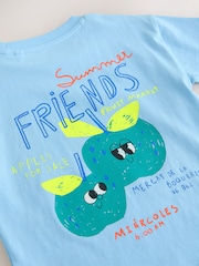 Blue Apple Short Sleeve Back Print T-Shirt and Shorts Set (3mths-7yrs) - Image 10 of 10