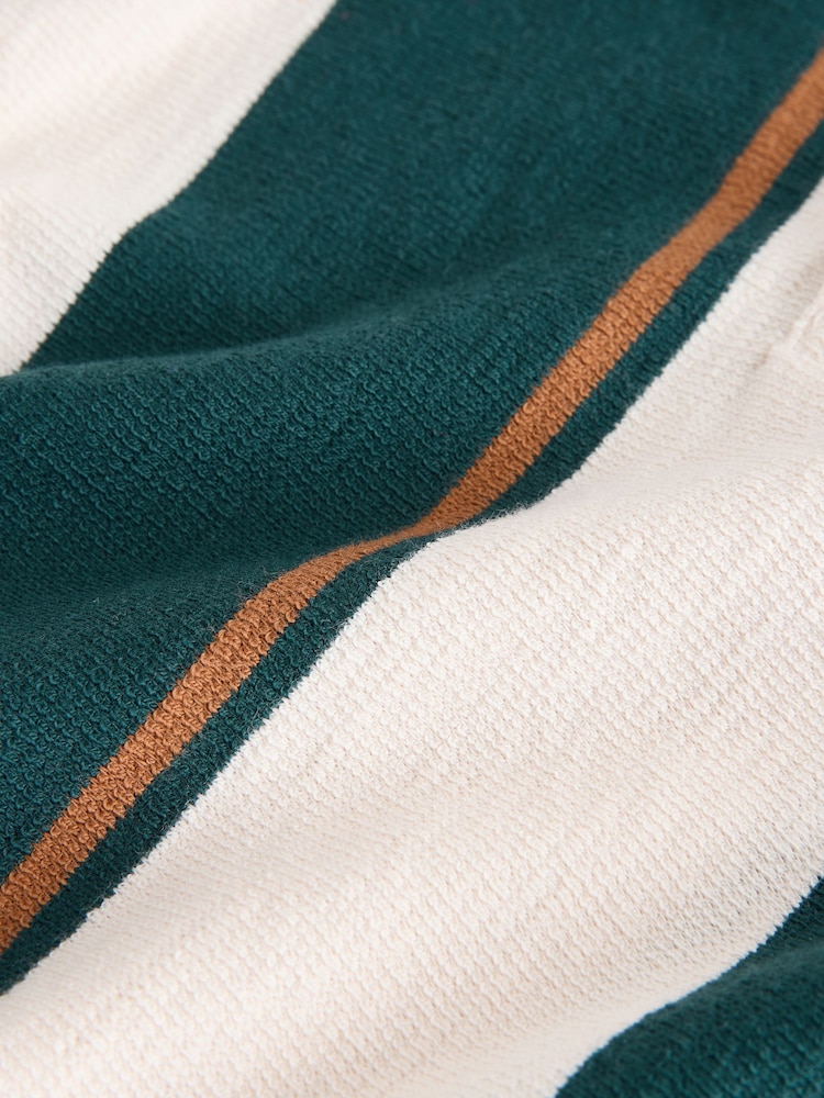 Green/Ecru Stripe Short Sleeve Polo Shirt and Shorts Set (3mths-7yrs) - Image 8 of 8