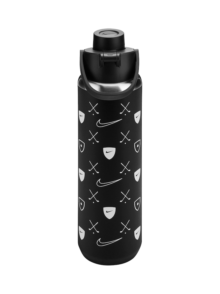Nike Black Recharge 710 Ml Graphic Refresh Stainless Steel Chug Golf Bottle - Image 1 of 3 Nike Black Recharge 710 Ml Graphic Refresh Stainless Steel Chug Golf Bottle - Image 1 of 3