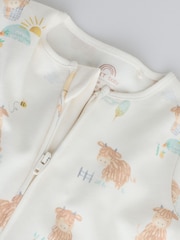Cream Hamish Two Way Zip Baby Sleepsuits 3 Pack (0mths-3yrs) - Image 12 of 12